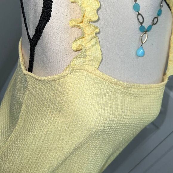 Vero Moda Yellow Pam Ruffle Strap Tank Top - M (NWT) - Picture 7 of 12